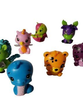 Hatchimals Mystery Minis Lot Of 7 Figurines  Assorted Colorful Animals Creatures